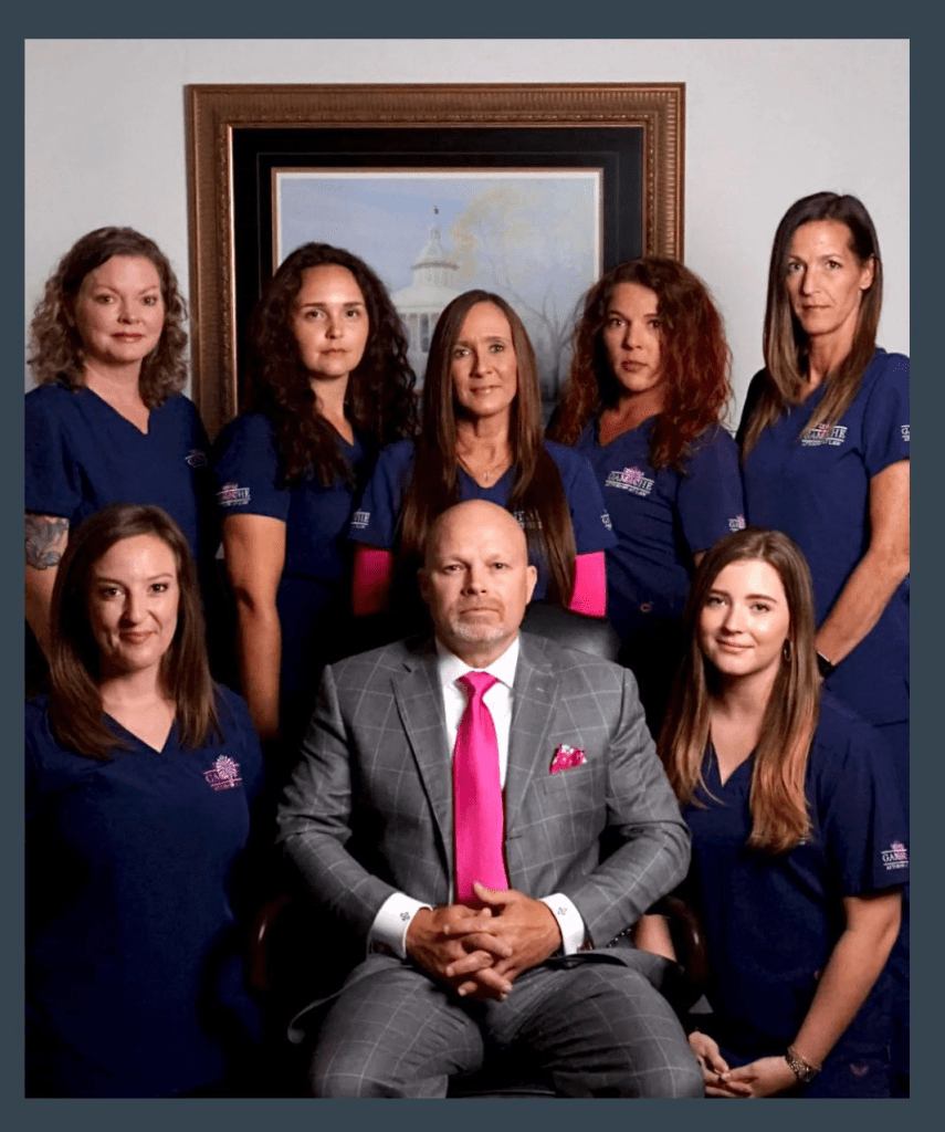 Donnie Gamache and his handlers.